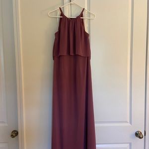 David’s Bridal Long Bridesmaid Dress, size 6